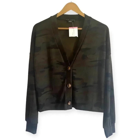 NWT Social Standard by Sanctuary Camo Cardigan Sweater - Picture 1 of 14